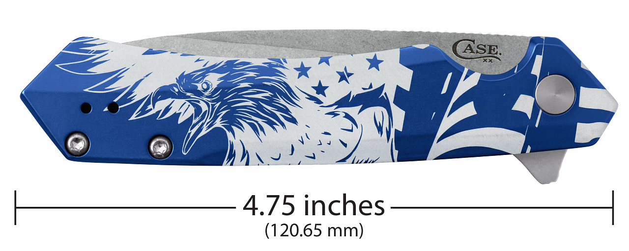 Case Blue Anodized Aluminum Kinzua® with Spear Blade