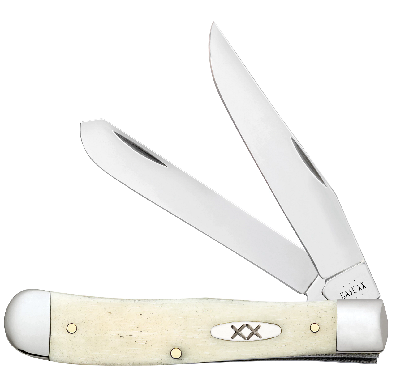 Case Trapper Smooth Natural Bone 13310 Stainless Steel Pocket Knife