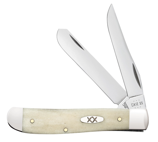 Case Knives Mini Trapper Smooth Natural Bone Stainless Steel Pocket Knife