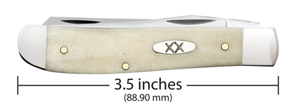 Case Knives Mini Trapper Smooth Natural Bone Stainless Steel Pocket Knife