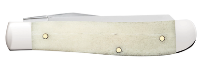 Case Knives Mini Trapper Smooth Natural Bone Stainless Steel Pocket Knife
