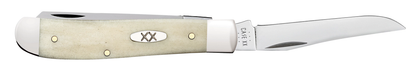 Case Knives Mini Trapper Smooth Natural Bone Stainless Steel Pocket Knife