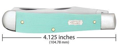 Case Trapper Seafoam Green G-10 18100 Stainless Steel Pocket Knife