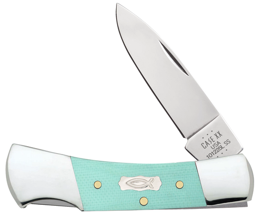 Case Lockback Seafoam Green G-10 18106 Stainless Steel Pocket Knife