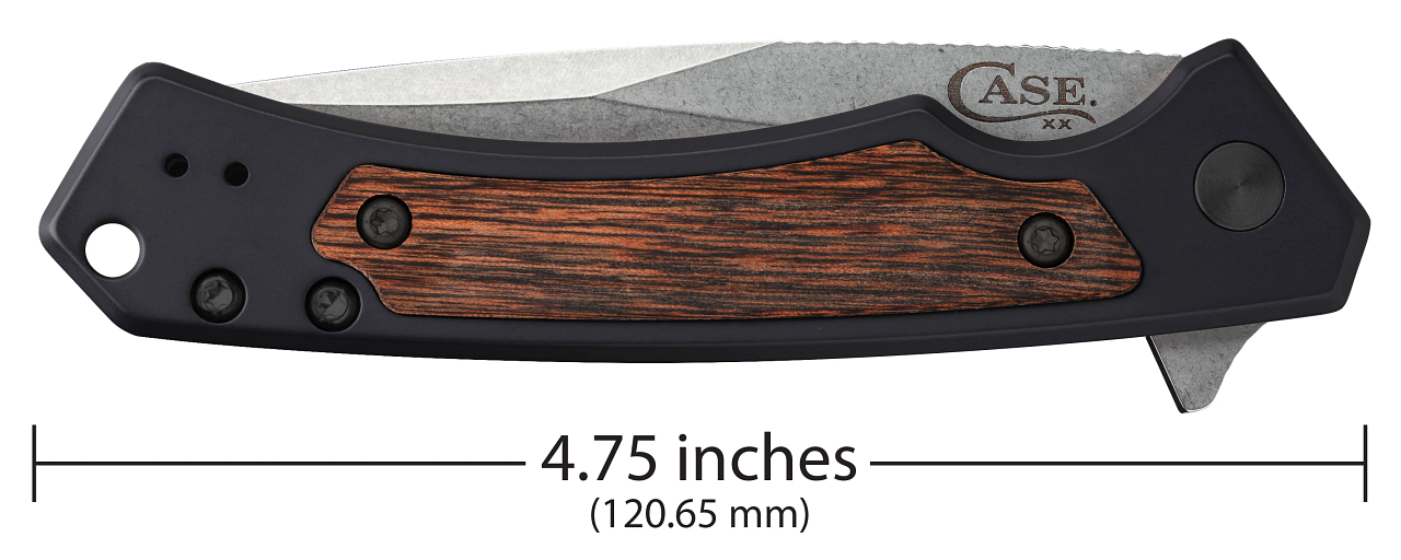 Case Black Anodized Aluminum W/Walnut Wood Inlay Marilla®