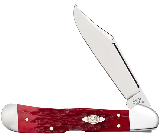 Case Copperlock Dark Red Bone 31946 Carbon Steel Pocket Knife