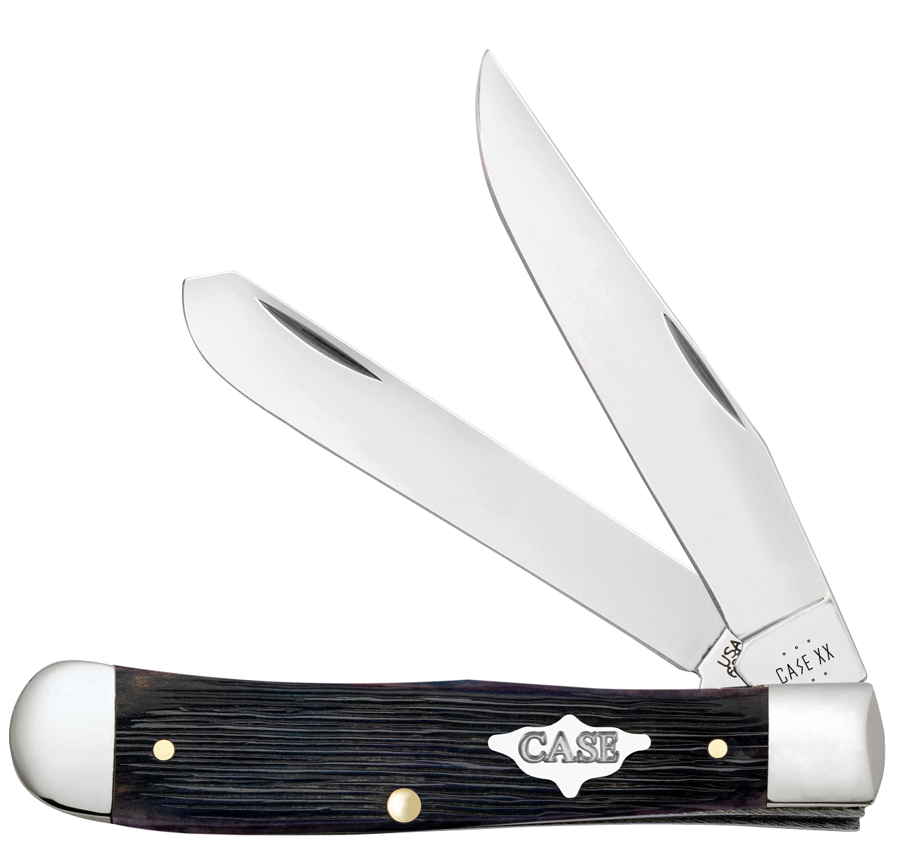 Case Trapper Barnboard Jig Purple Bone 9700 Stainless Pocket Knife