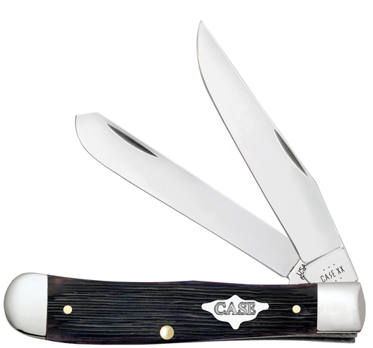 Case Trapper Barnboard Jig Purple Bone 9700 Stainless Pocket Knife