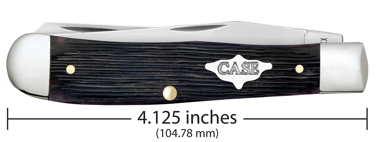 Case Trapper Barnboard Jig Purple Bone 9700 Stainless Pocket Knife