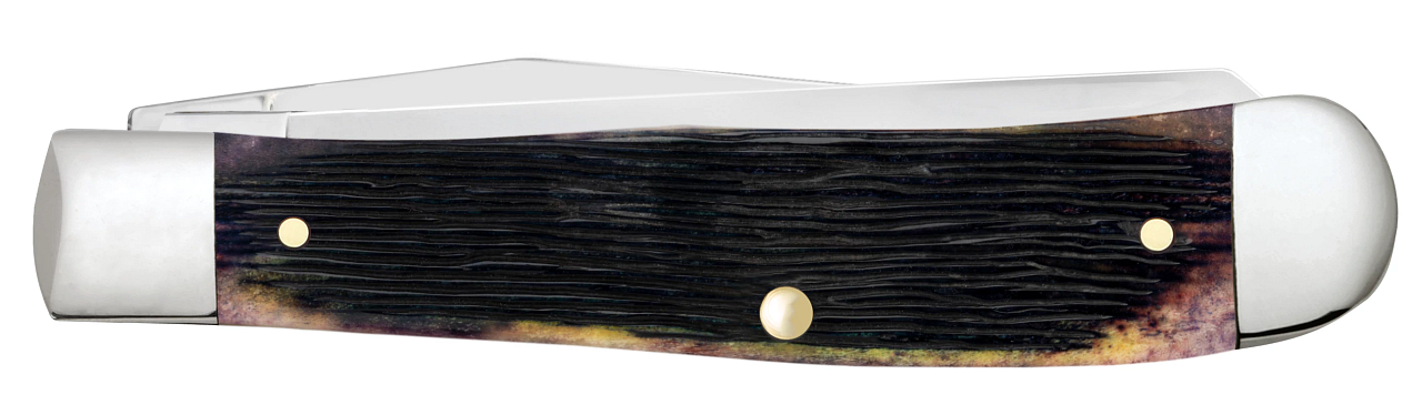 Case Trapper Barnboard Jig Purple Bone 9700 Stainless Pocket Knife