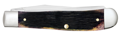 Case Trapper Barnboard Jig Purple Bone 9700 Stainless Pocket Knife
