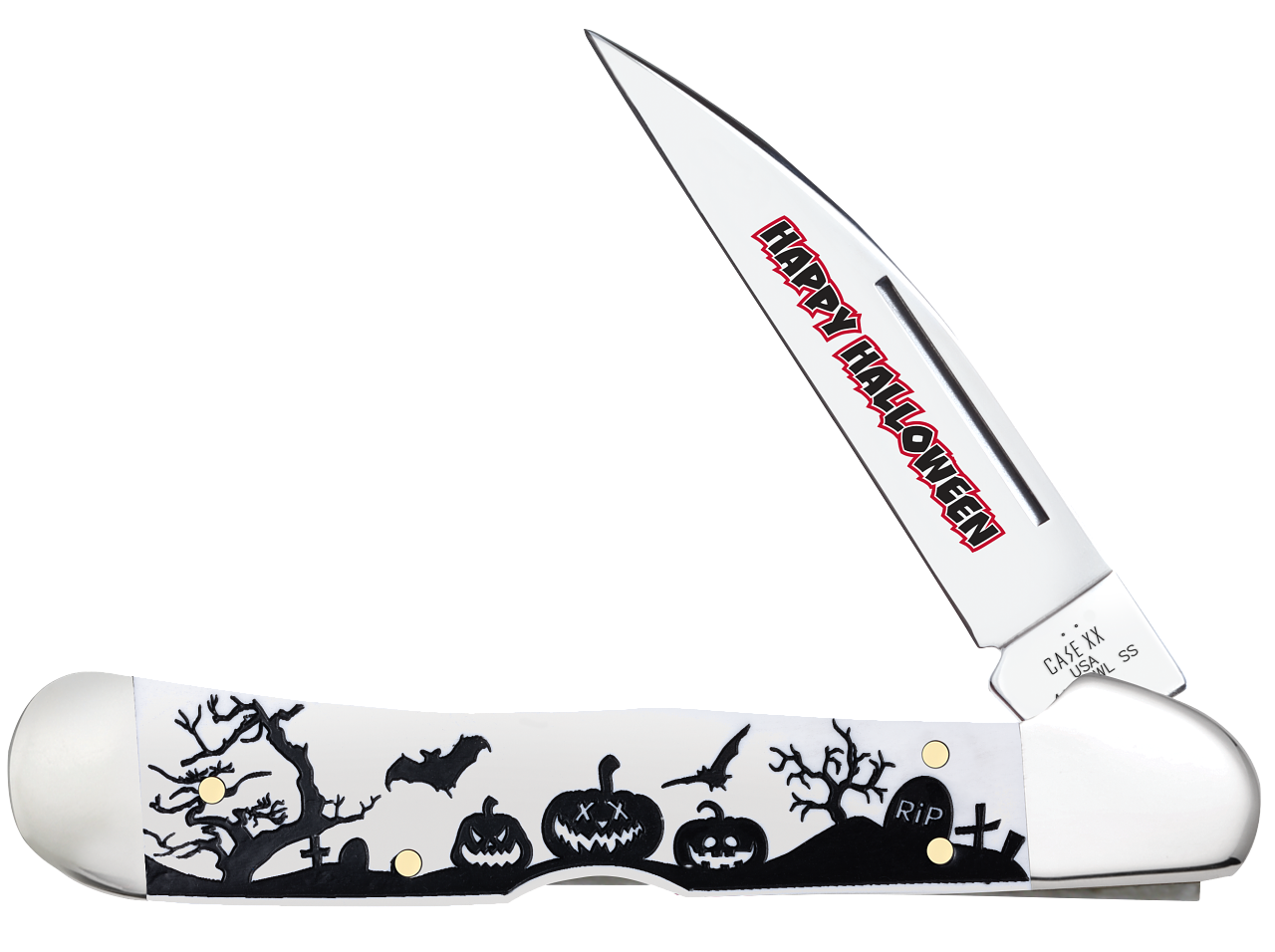 Case Happy Halloween Copperlock White Synthetic