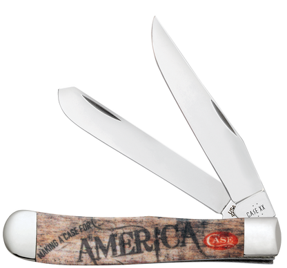 Case Trapper Making a Case for America 10846 Stainless Pocket Knife
