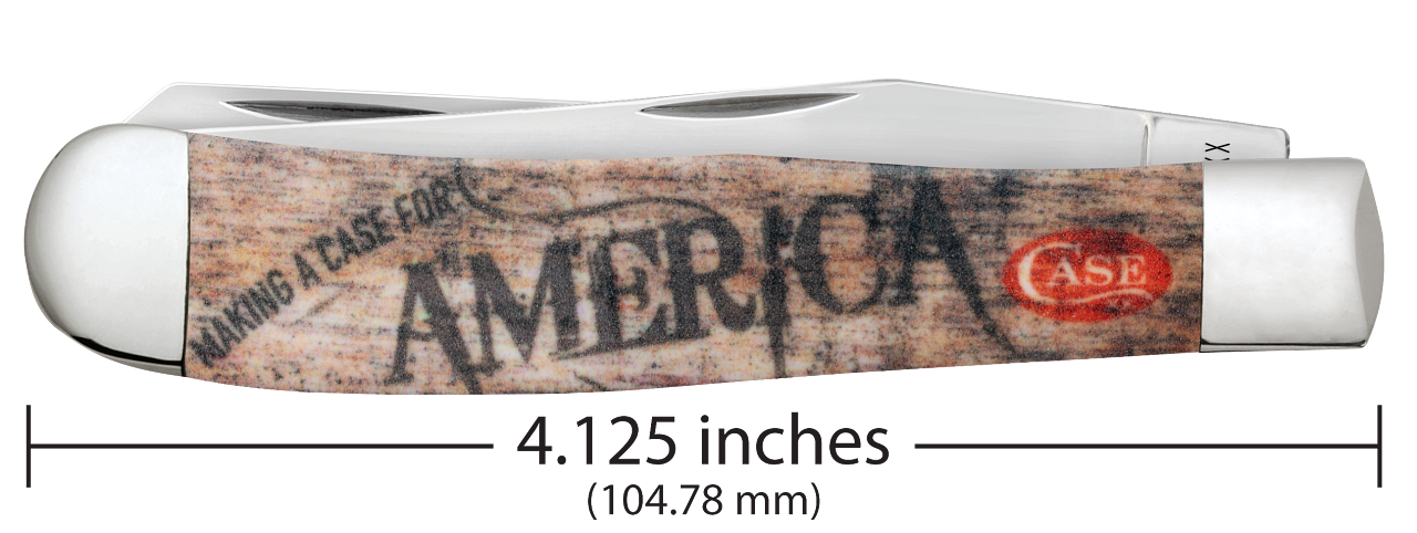 Case Trapper Making a Case for America 10846 Stainless Pocket Knife