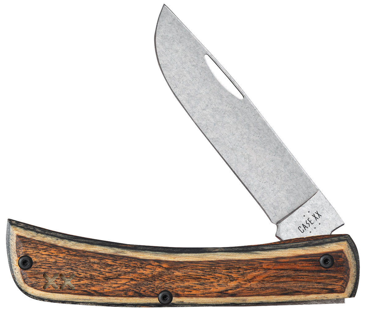 Case Sod Buster Jr Brown & Black Laminate Dymalux Wood S35VN Steel Pocket Knife 10935
