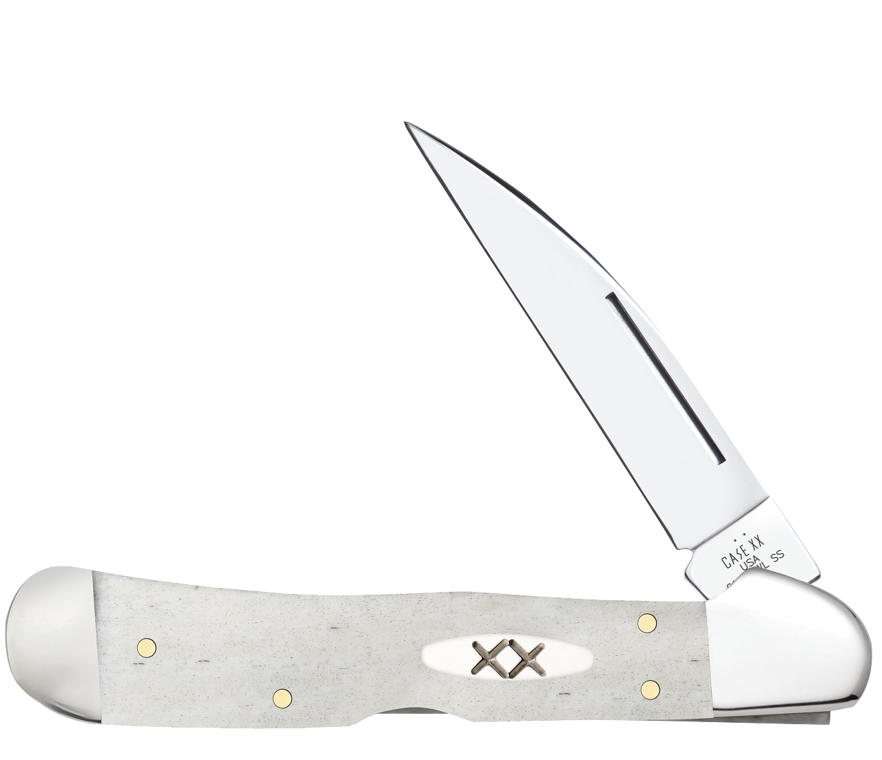 Case Copperlock Smooth Natural Bone 13319 Stainless Pocket Knife