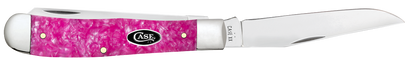 Case Trapper Pink Crackle Kirinite 16160 Stainless Pocket Knife