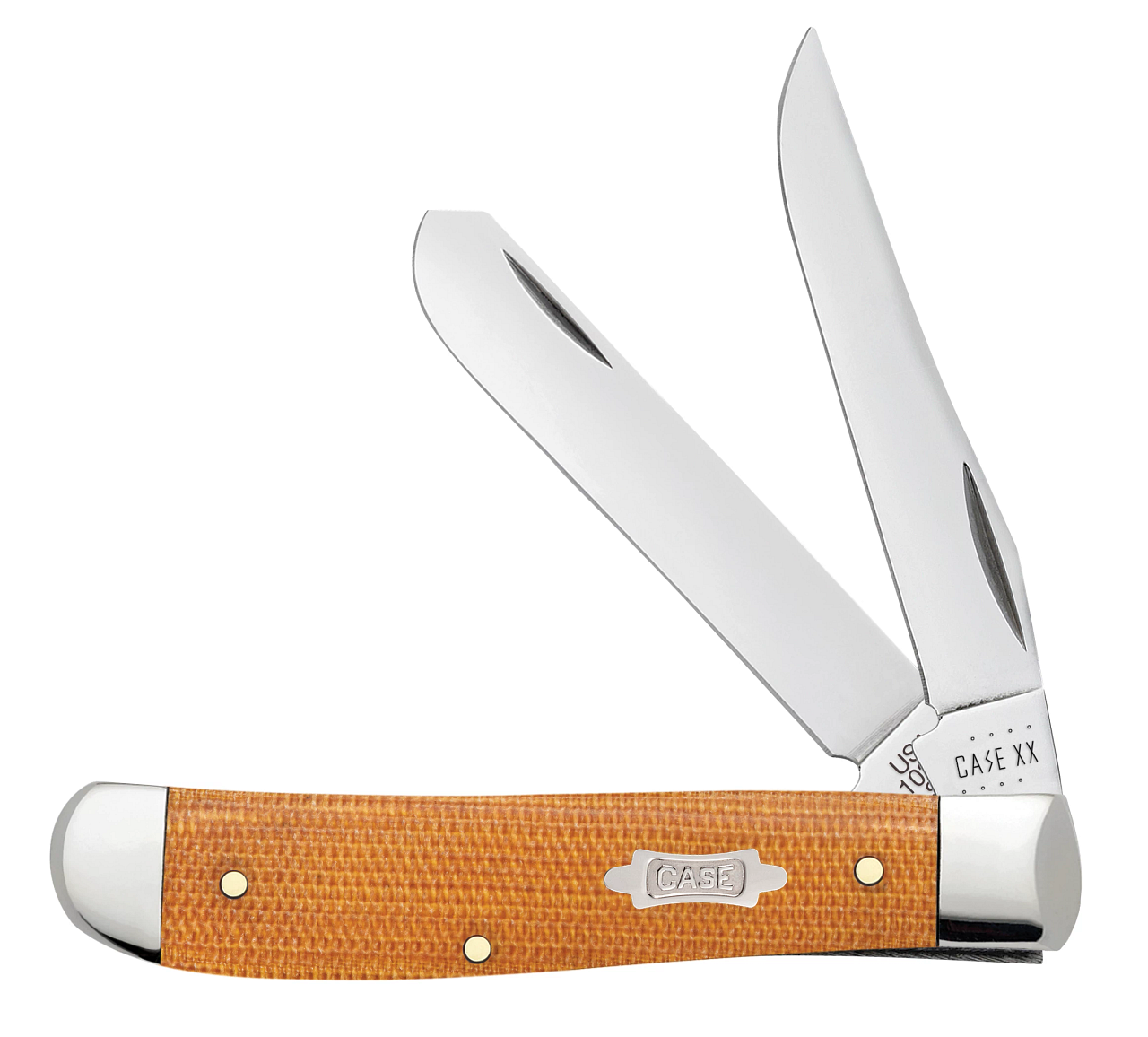 Case Knives Natural Canvas Micarta Mini Trapper Stainless Pocket Knife