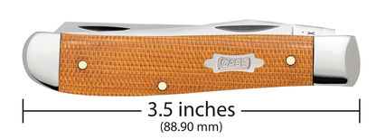 Case Knives Natural Canvas Micarta Mini Trapper Stainless Pocket Knife