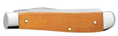 Case Knives Natural Canvas Micarta Mini Trapper Stainless Pocket Knife