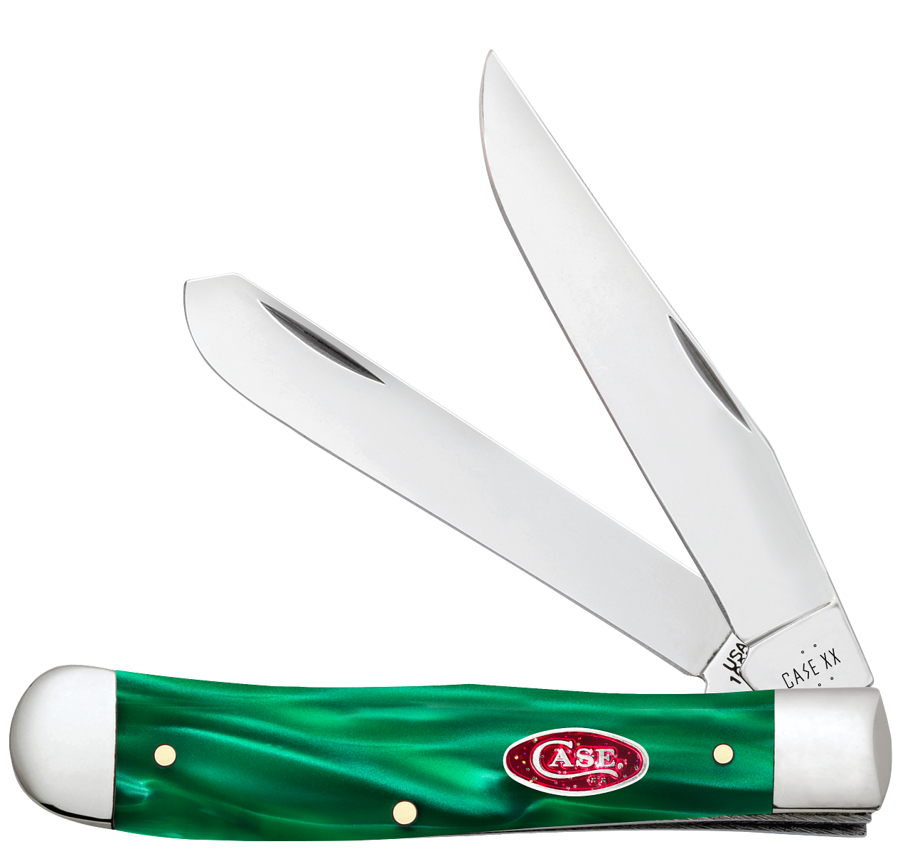 Case Trapper Green Pearl Kirinite 24410 Stainless Pocket Knife