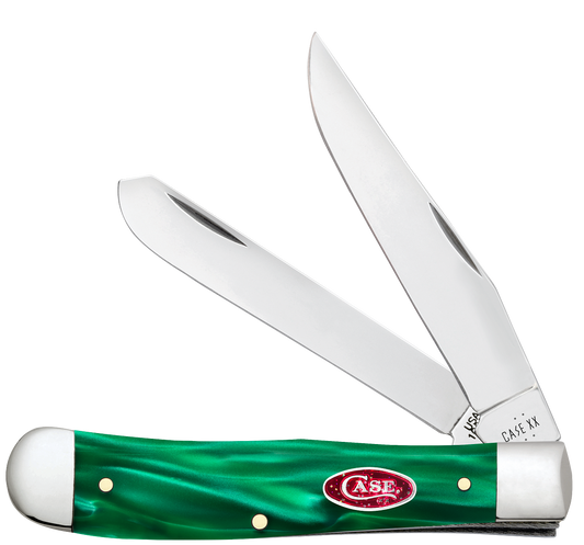 Case Trapper Green Pearl Kirinite 24410 Stainless Pocket Knife