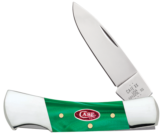 Case Green Pearl Kirinite Smooth Lockback