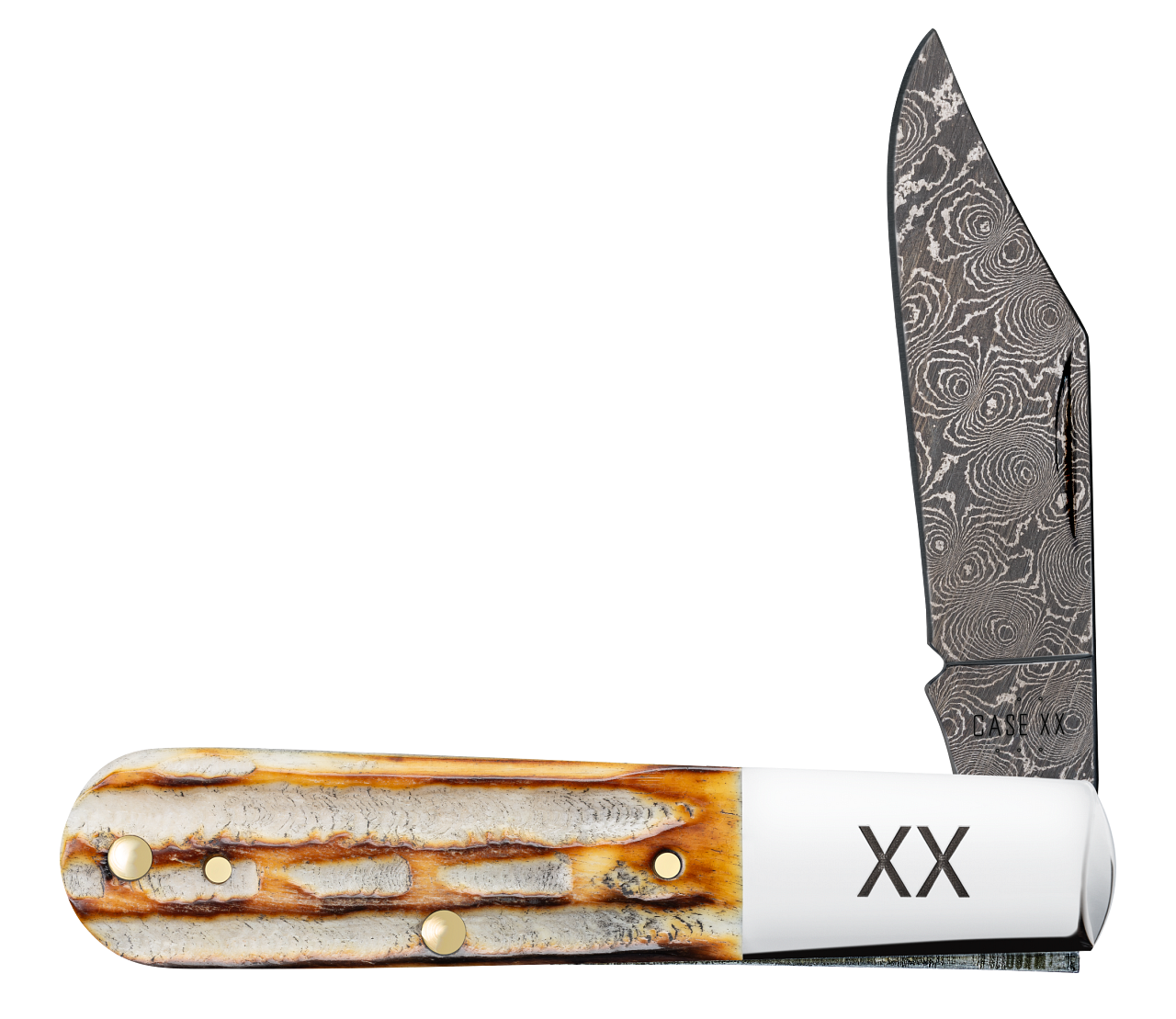 Barlow Jigged Burnt Natural Bone Damascus