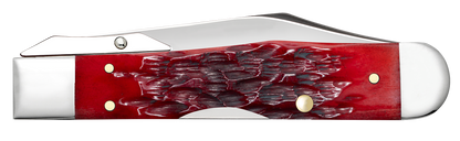 Case Dark Red Bone Peach Seed Jig Cheetah Cub