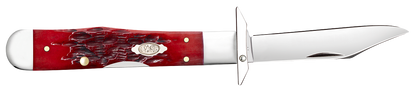 Case Dark Red Bone Peach Seed Jig Cheetah Cub