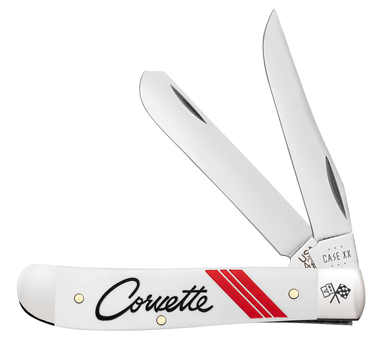 Case Mini Trapper White Corvette 33716 Stainless Pocket Knife