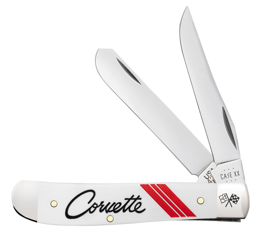 Case Mini Trapper White Corvette 33716 Stainless Pocket Knife