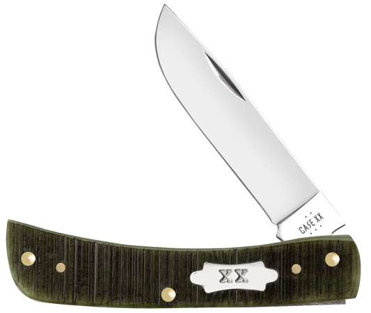 Case Sod Buster Jr Sawcut Olive Green Bone