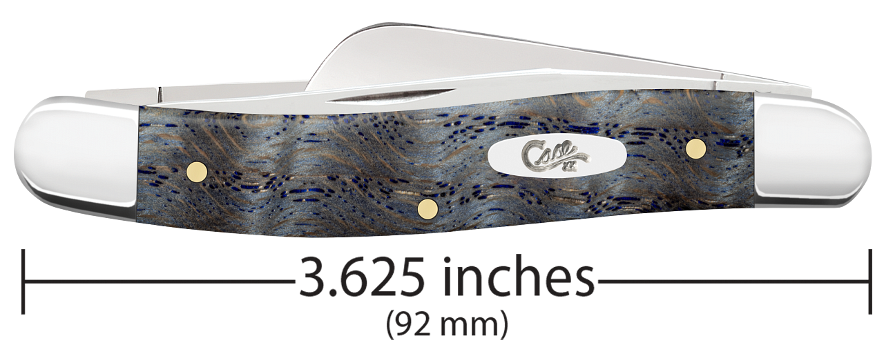Case Smooth Blue Curly Oak Wood Medium Stockman