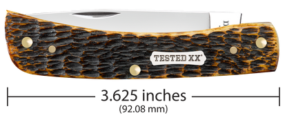 Case Sod Buster Jr Burnt Amber Bone Rogers Jig