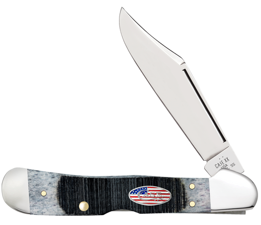 Case Copperlock Stars & Stripes Gray Bone 53063 Stainless Pocket Knife