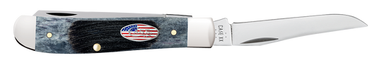 Case Knives Mini Trapper Stars & Stripes Gray Bone Stainless Pocket Knife