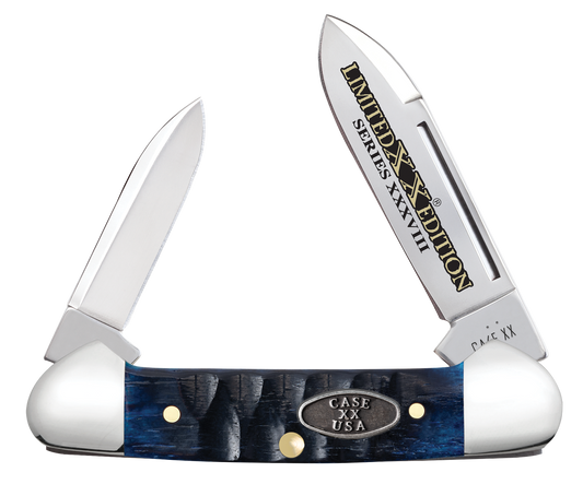 Case Butterbean Limited Edition Gator Jig Ocean Blue Bone 53982 Stainless Pocket Knife