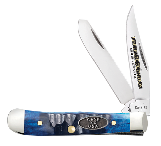 Case Tiny Trapper Limited Edition Gator Jig Ocean Blue Bone 53984 Stainless Pocket Knife