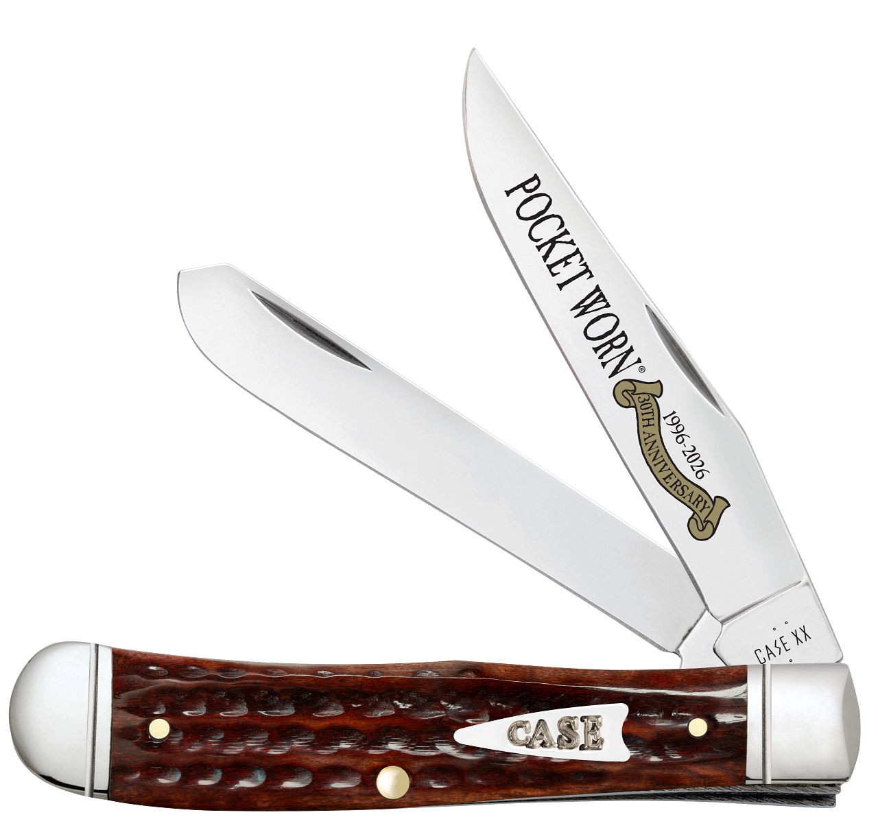 Case Pocket Worn 30th Anniversary Mahogany Bone Corn Cob Jig Trapper