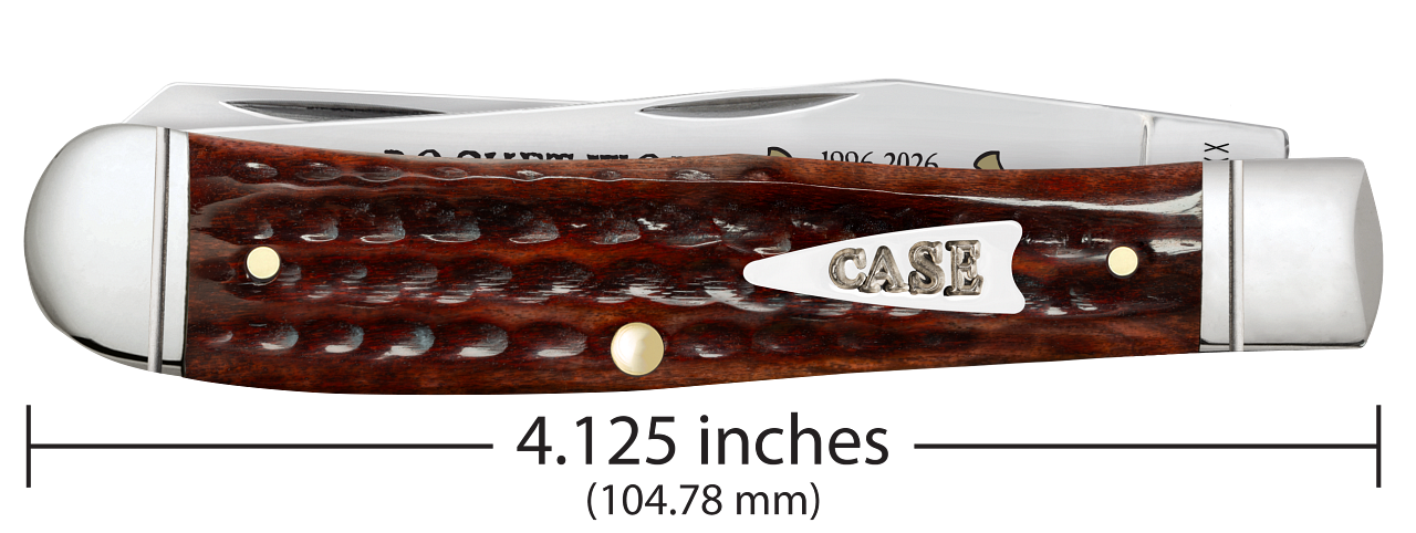 Case Pocket Worn 30th Anniversary Mahogany Bone Corn Cob Jig Trapper