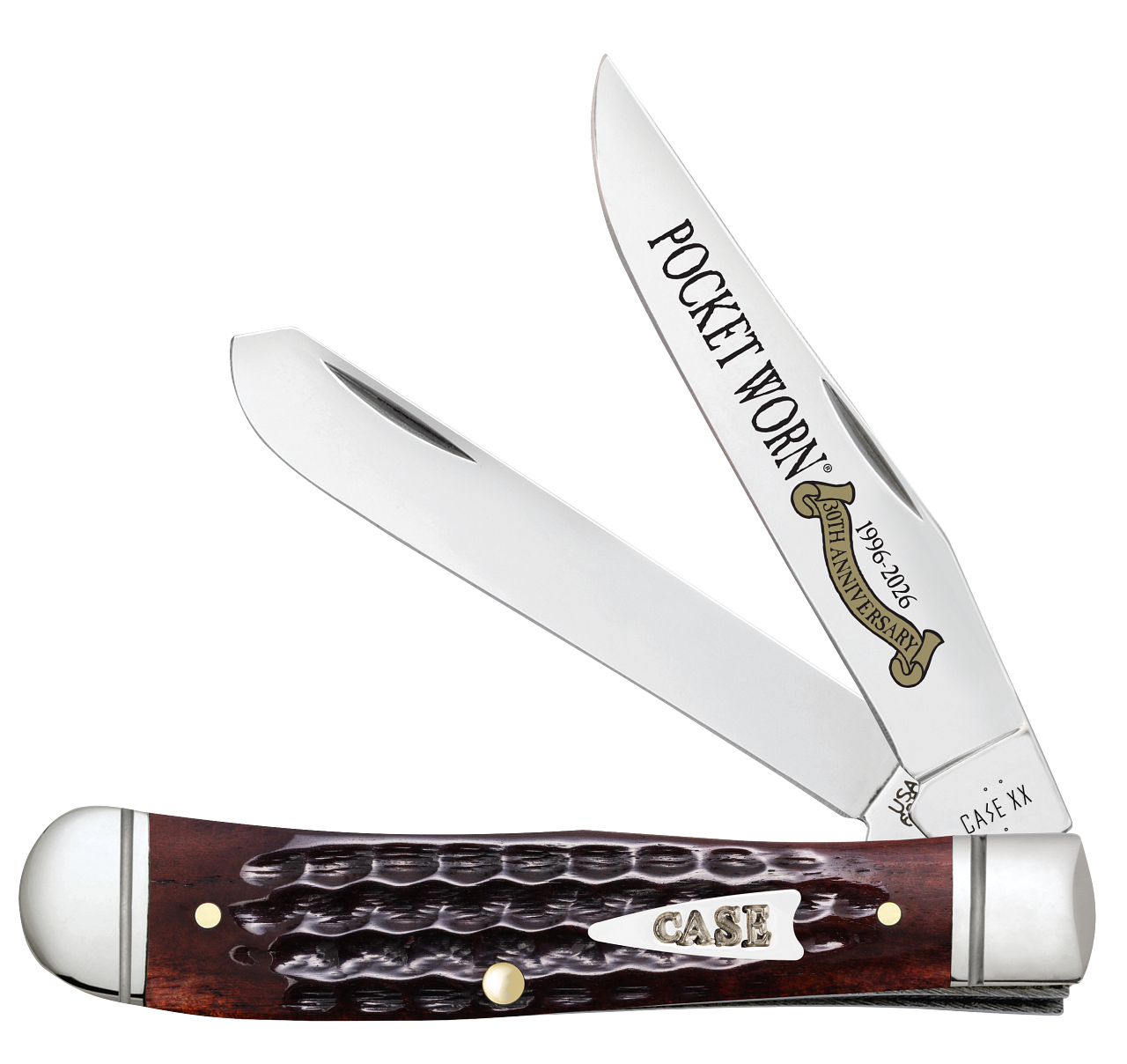 Case Pocket Worn 30th Anniversary Mahogany Bone Corn Cob Jig Mini Trapper