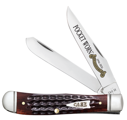 Case Pocket Worn 30th Anniversary Mahogany Bone Corn Cob Jig Mini Trapper