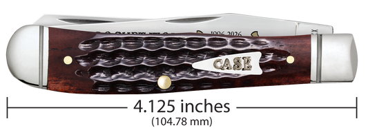 Case Pocket Worn 30th Anniversary Mahogany Bone Corn Cob Jig Mini Trapper