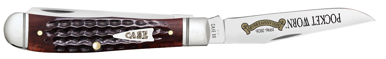 Case Pocket Worn 30th Anniversary Mahogany Bone Corn Cob Jig Mini Trapper