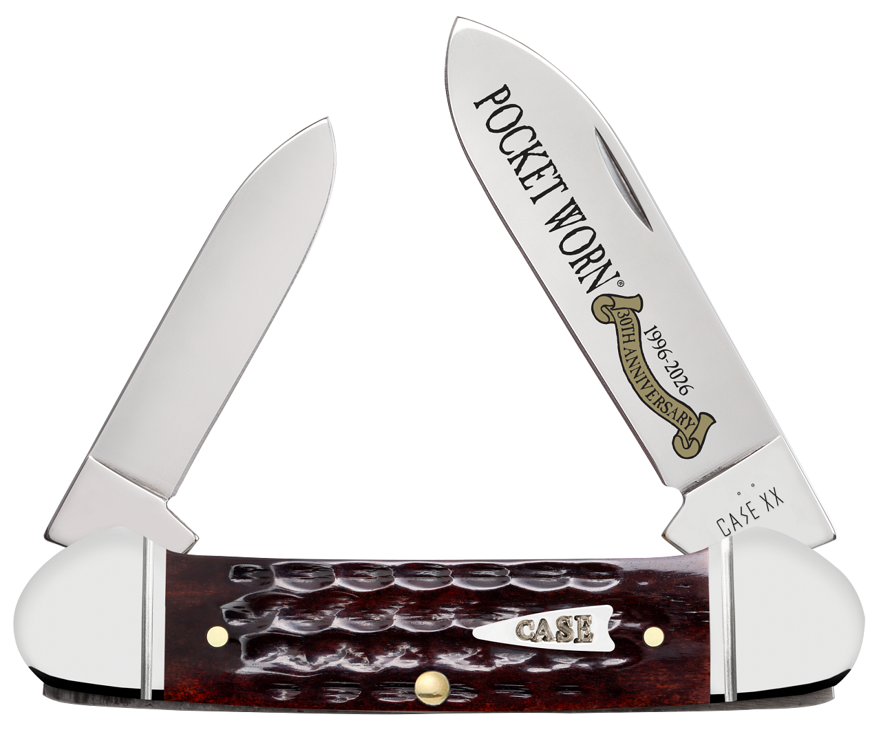 Case Pocket Worn 30th Anniversary Mahogany Bone Corn Cob Jig Canoe
