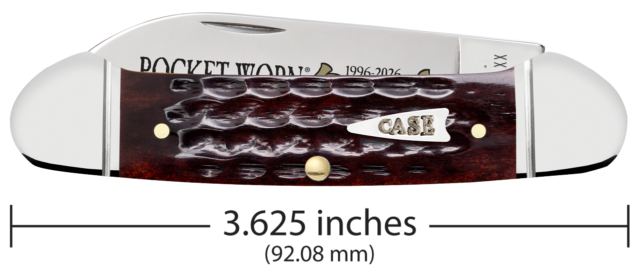 Case Pocket Worn 30th Anniversary Mahogany Bone Corn Cob Jig Canoe