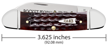 Case Pocket Worn 30th Anniversary Mahogany Bone Corn Cob Jig Canoe