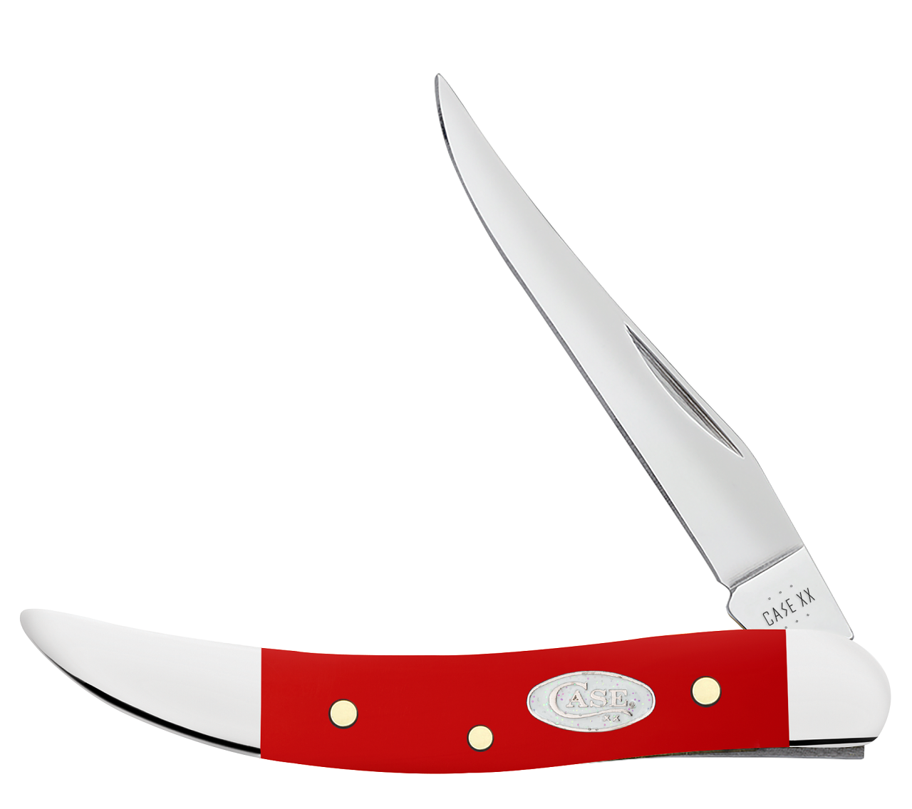 Case Texas Toothpick White SparXX Red Delrin Stainless Steel