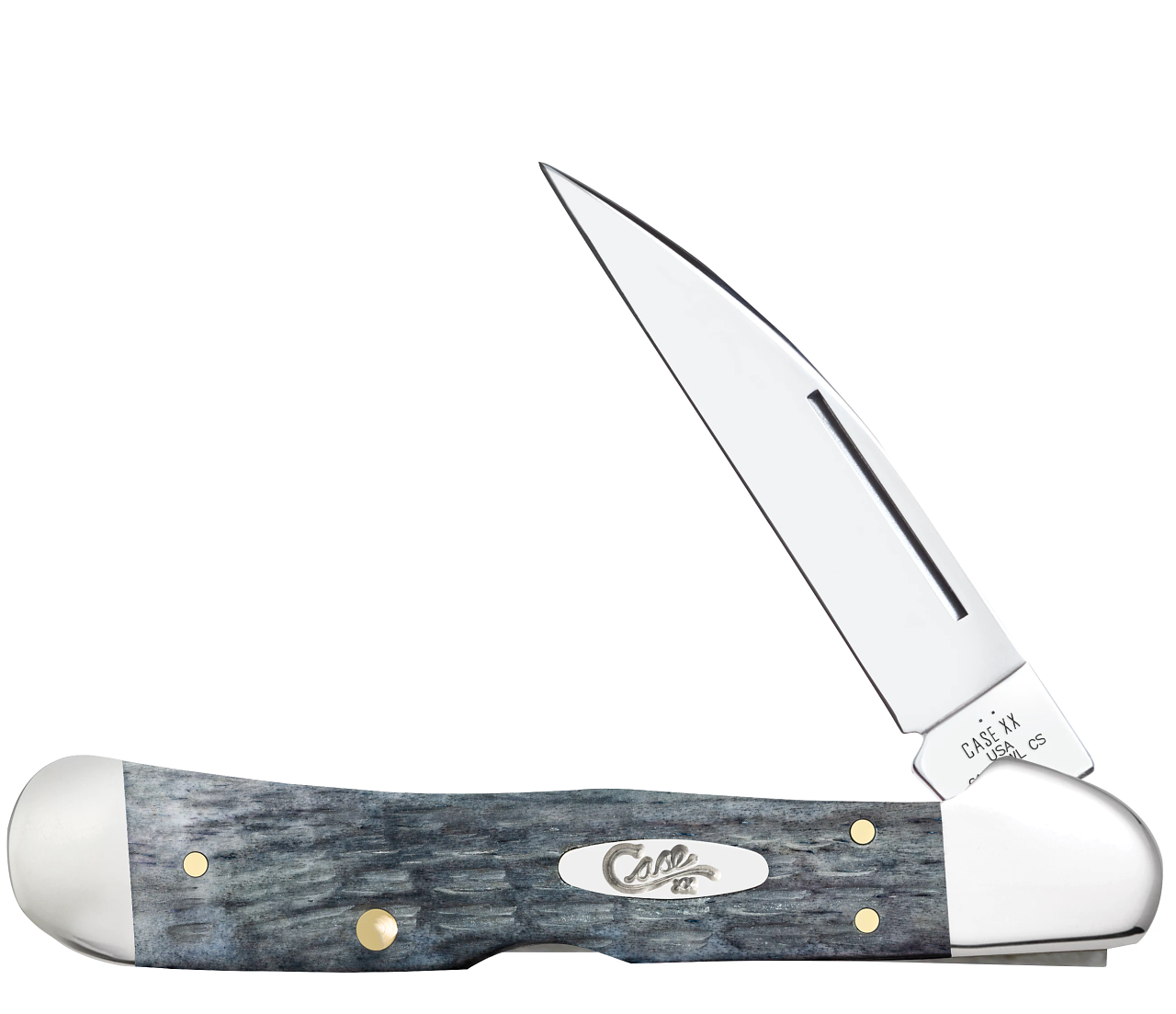 Case Copperlock Pocket Worn Gray Bone 58424 Carbon Steel Pocket Knife
